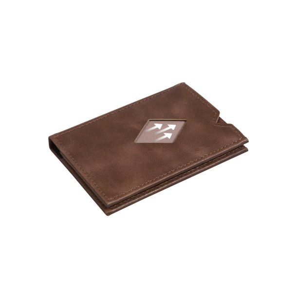 EXENTRI Mini Wallet RFID Minimalist Leather Cardholder, Brown