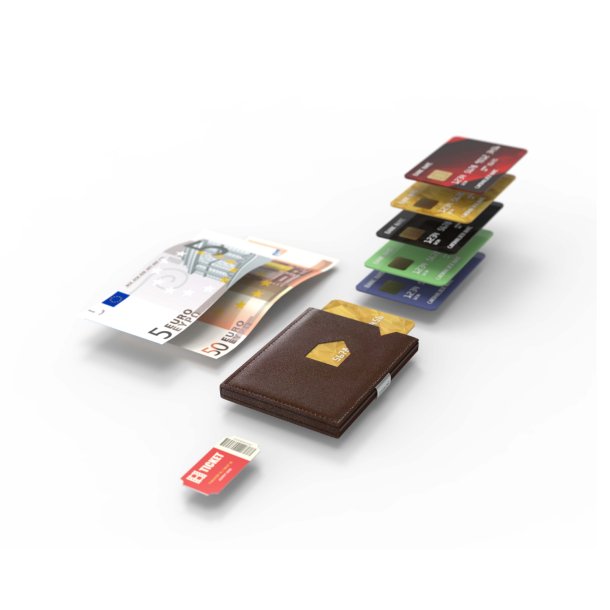 EXENTRI Wallet Brown