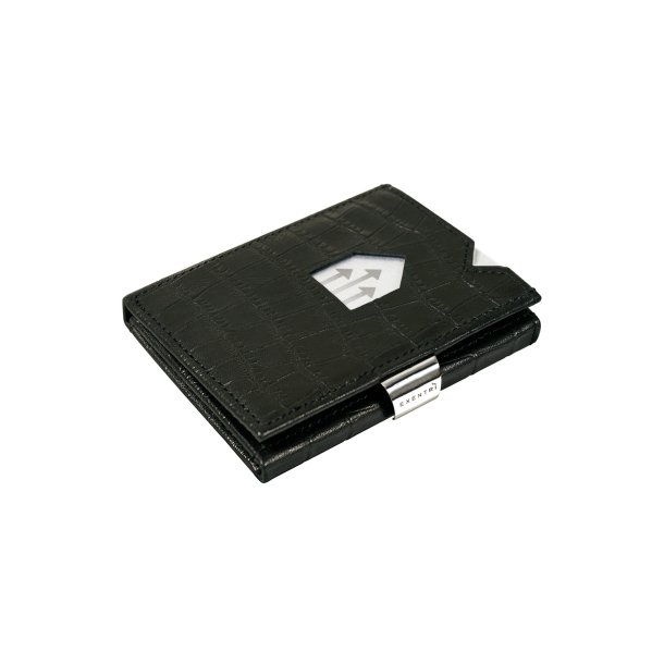 EXENTRI WALLET - Caiman Black Leather