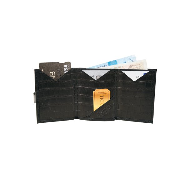 EXENTRI Wallet Caiman Svart